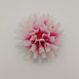 Jiřina malá 421 červeno/bílá 10 cm