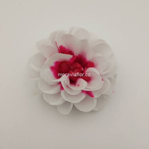Pomponka 321 bílo červená 8 cm
