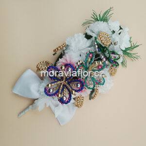 Vonička velká 6x zrcátko a 3x kytočka korálek 405